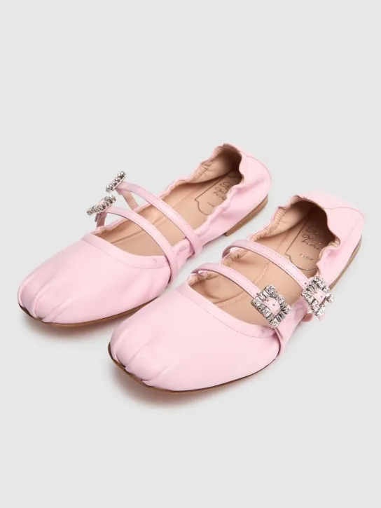 Roger Vivier   5mm Mini Strap leather ballerina flats 